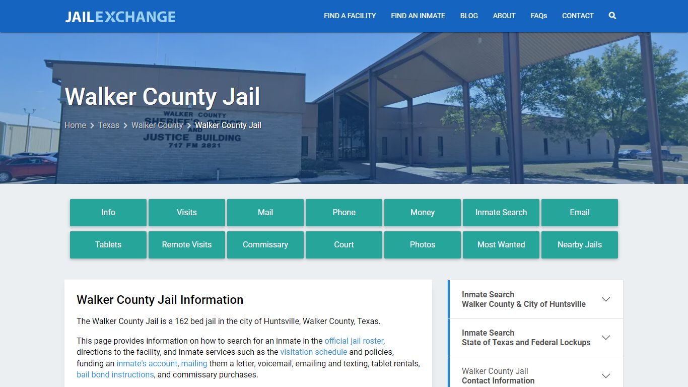 Walker County Jail, TX Inmate Search, Information